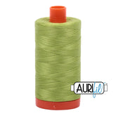 Aurifil Mako Cotton Thread Solid 50WT Cotton Single Spool 1422 yd Ideal for Machine Embroidery, Quilting and Sewing - Spring Green